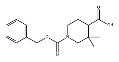 1,4-Piperidinedicarboxylic acid, 3,3-dimethyl-, 1-(phenylmethyl) ester Struktur