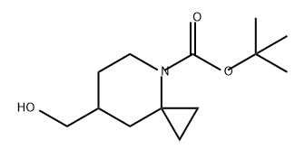 4-Azaspiro[2.5]octane-4-carboxylic acid, 7-(hydroxymethyl)-, 1,1-dimethylethyl ester Struktur