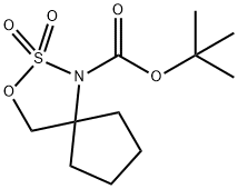 3-Oxa-2-thia-1-azaspiro[4.4]nonane 2,2-dioxide, N-BOC protected Struktur