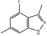 1H-Indazole, 4-fluoro-3,6-dimethyl- Struktur