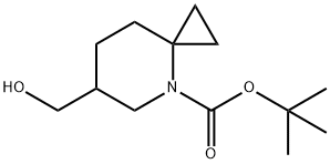 4-Azaspiro[2.5]octane-4-carboxylic acid, 6-(hydroxymethyl)-, 1,1-dimethylethyl ester Struktur