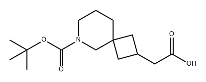 6-Azaspiro[3.5]nonane-2-acetic acid, 6-[(1,1-dimethylethoxy)carbonyl]- Struktur