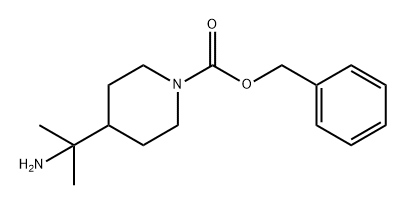 1-Piperidinecarboxylic acid, 4-(1-amino-1-methylethyl)-, phenylmethyl ester Structure