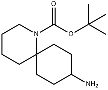 1-Azaspiro[5.5]undecane-1-carboxylic acid, 9-amino-, 1,1-dimethylethyl ester Struktur