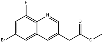 methyl 2-(6-bromo-8-fluoro-3-quinolyl)acetate Struktur