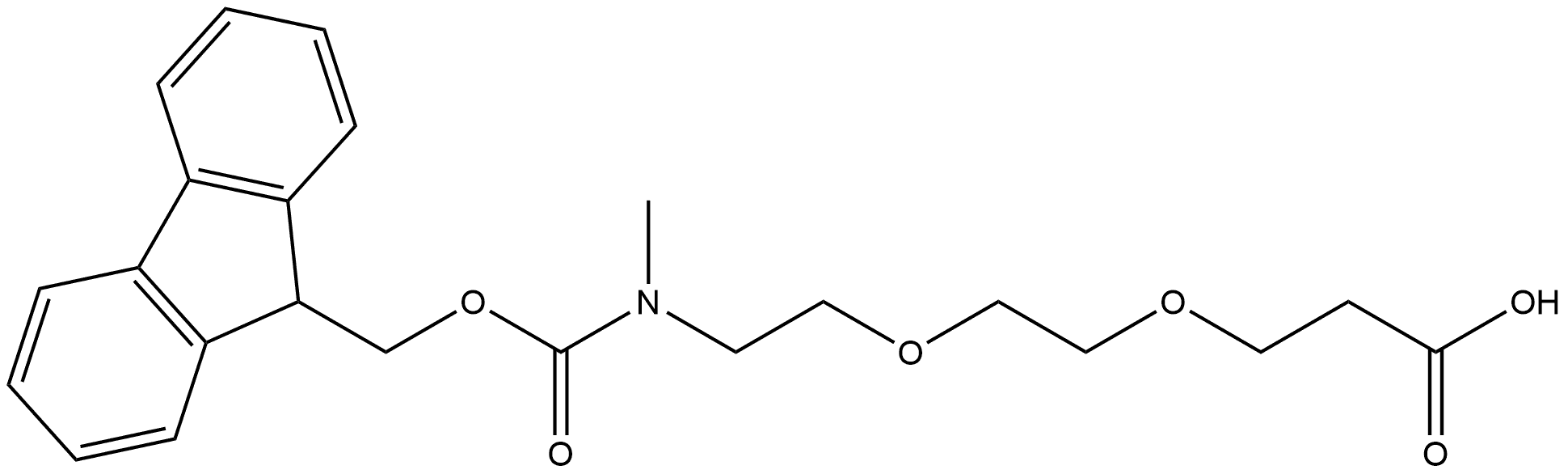 Fmoc-NMe-PEG2-acid Struktur