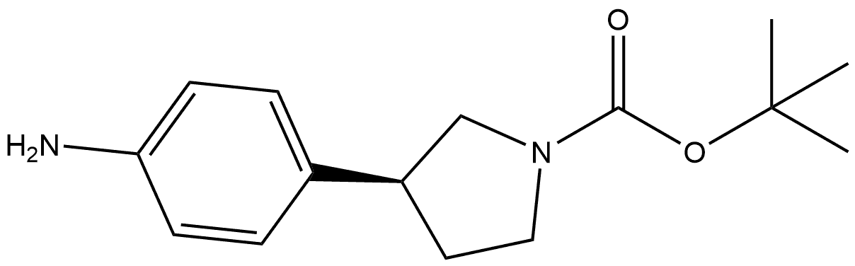 tert-butyl (S)-3-(4-aminophenyl)pyrrolidine-1-carboxylate Struktur