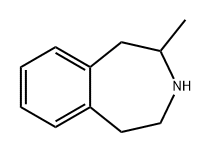 1H-3-Benzazepine, 2,3,4,5-tetrahydro-2-methyl- Struktur