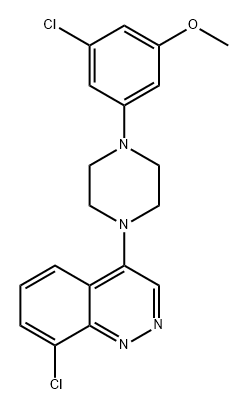 Cinnoline, 8-chloro-4-[4-(3-chloro-5-methoxyphenyl)-1-piperazinyl]- Struktur