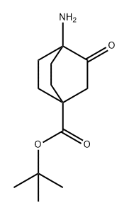 Bicyclo[2.2.2]octane-1-carboxylic acid, 4-amino-3-oxo-, 1,1-dimethylethyl ester Struktur