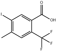 5-Iodo-4-methyl-2-(trifluoromethyl)benzoic acid Struktur