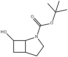 2-Azabicyclo[3.2.0]heptane-2-carboxylic acid, 7-hydroxy-, 1,1-dimethylethyl ester Struktur