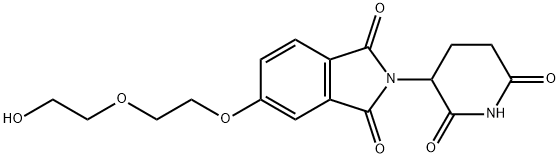 2-(2,6-Dioxo-3-piperidinyl)-5-[2-(2-hydroxyethoxy)ethoxy]-1H-isoindole-1,3(2H)-dione Struktur