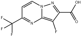 Pyrazolo[1,5-a]pyrimidine-2-carboxylic acid, 3-fluoro-5-(trifluoromethyl)- Struktur