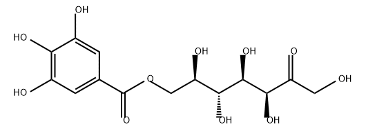 D-altro-2-Heptulose, 7-(3,4,5-trihydroxybenzoate) Struktur