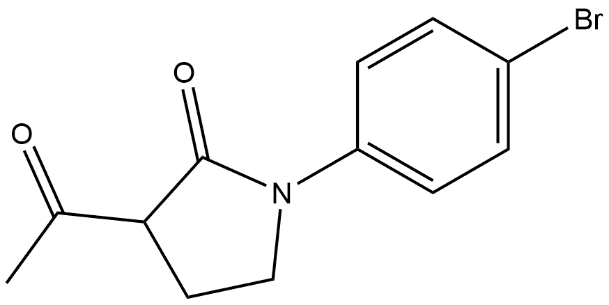 3-Acetyl-1-(4-bromophenyl)-2-pyrrolidinone Struktur