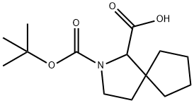 2-Azaspiro[4.4]nonane-1,2-dicarboxylic acid, 2-(1,1-dimethylethyl) ester Struktur