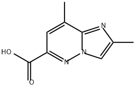 Imidazo[1,2-b]pyridazine-6-carboxylic acid, 2,8-dimethyl- Struktur