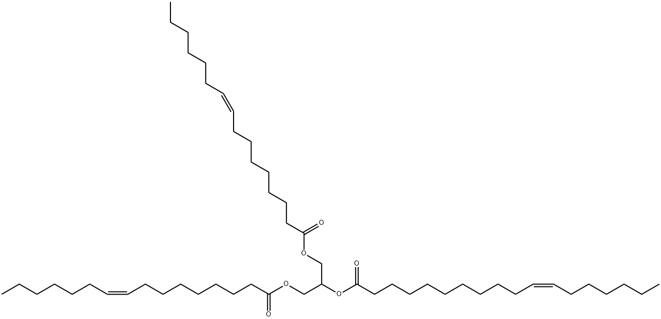 11-Octadecenoic acid, 2-[[(9Z)-1-oxo-9-hexadecen-1-yl]oxy]-1-[[[(9Z)-1-oxo-9-hexadecen-1-yl]oxy]methyl]ethyl ester, (11Z)- Struktur