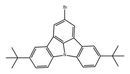 2-Bromo-5,11-di-tert-butyl-indolo[3,2,1-jk]carbazole Struktur