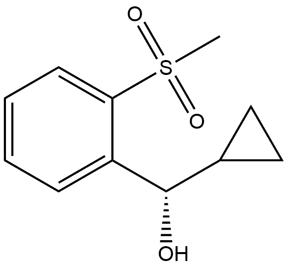 (S)-cyclopropyl(2-(methylsulfonyl)phenyl)methanol Struktur