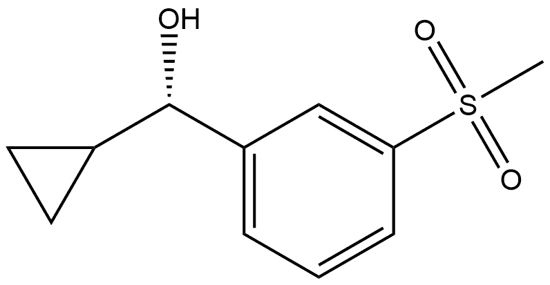 (S)-cyclopropyl(3-(methylsulfonyl)phenyl)methanol Struktur