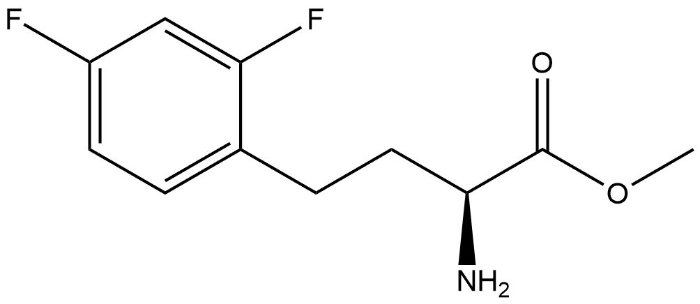 methyl (S)-2-amino-4-(2,4-difluorophenyl)butanoate Struktur