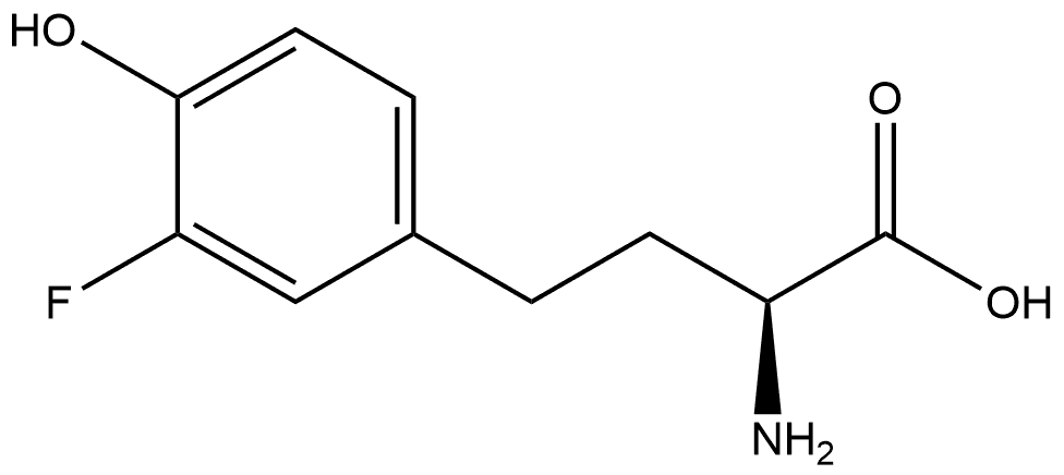 Benzenebutanoic acid, α-amino-3-fluoro-4-hydroxy-, (αS)- Struktur