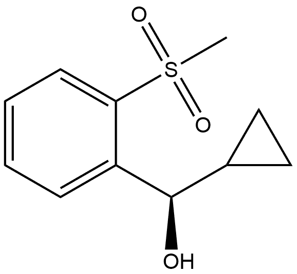 (R)-cyclopropyl(2-(methylsulfonyl)phenyl)methanol Struktur