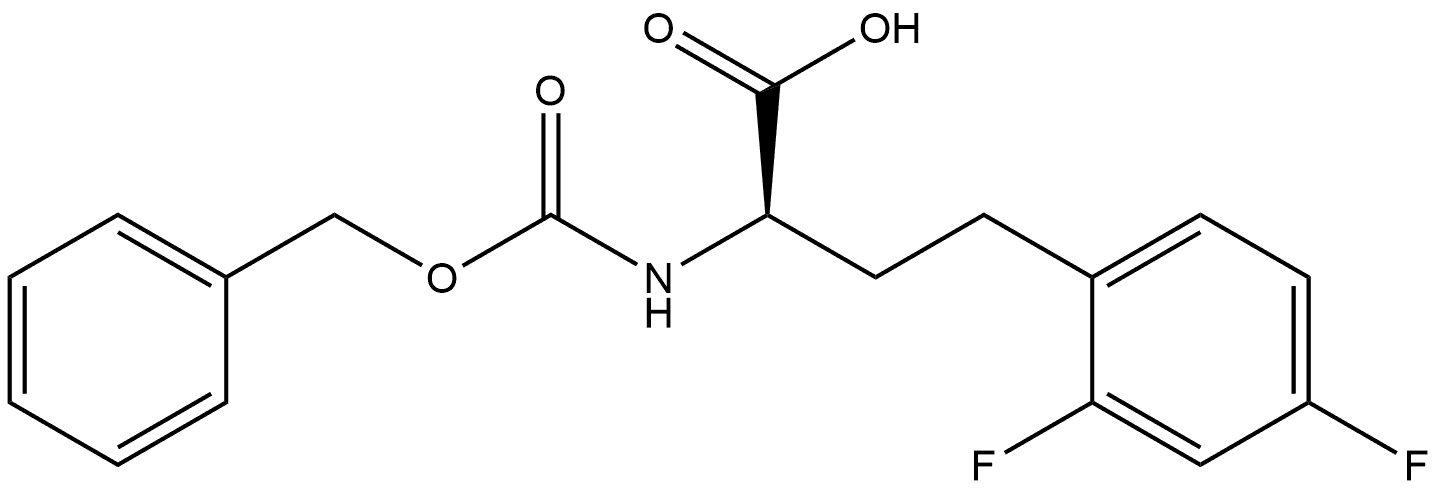 (R)-2-(((benzyloxy)carbonyl)amino)-4-(2,4-difluorophenyl)butanoic acid Struktur