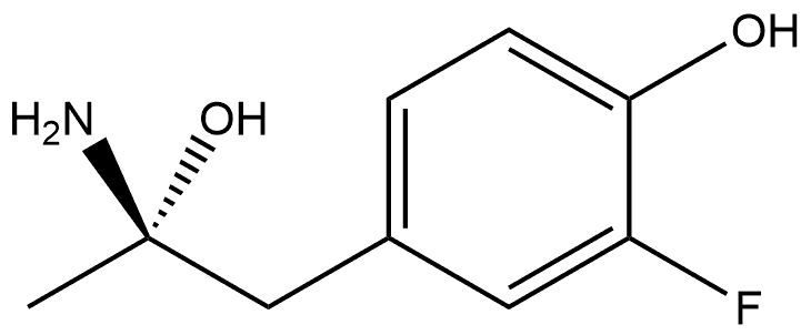 (S)-4-(2-amino-3-hydroxypropyl)-2-fluorophenol Struktur