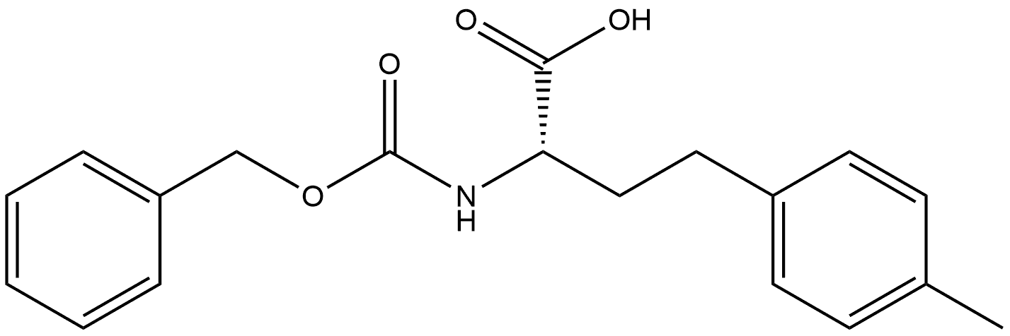 Benzenebutanoic acid, 4-methyl-α-[[(phenylmethoxy)carbonyl]amino]-, (αS)- Struktur