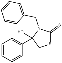 2-Thiazolidinethione, 4-hydroxy-4-phenyl-3-(phenylmethyl)- Struktur