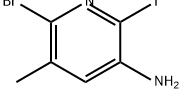 3-Pyridinamine, 6-bromo-2-iodo-5-methyl- Struktur