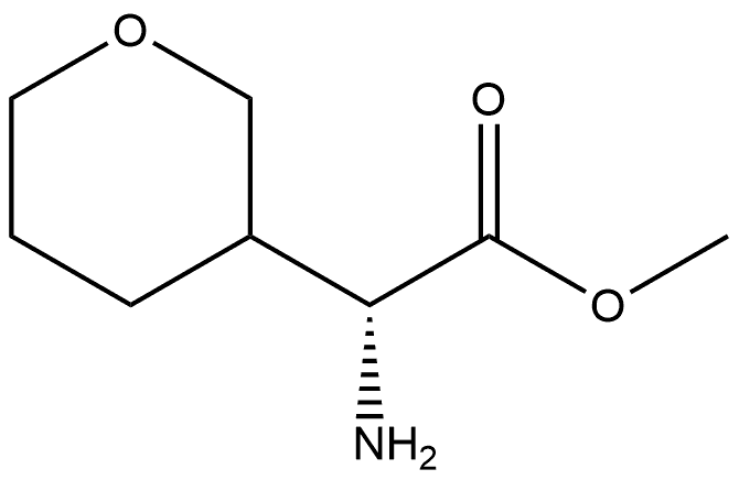 methyl (2R)-2-amino-2-(tetrahydro-2H-pyran-3-yl)acetate Struktur