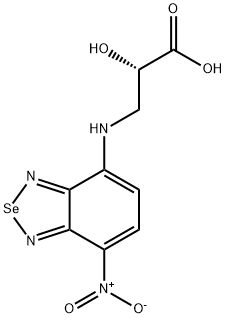 Propanoic acid, 2-hydroxy-3-[(7-nitro-2,1,3-benzoselenadiazol-4-yl)amino]-, (2S)- Struktur