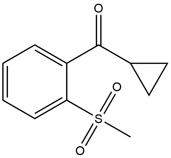 Cyclopropyl[2-(methylsulfonyl)phenyl]methanone Struktur