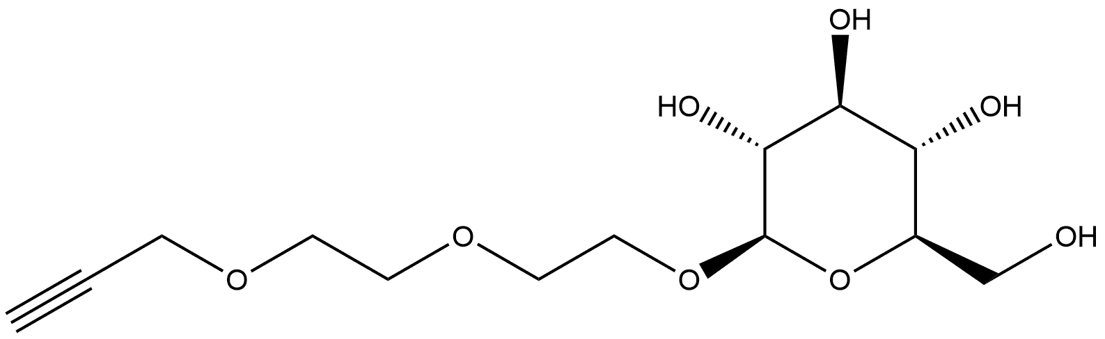 Propargyl-PEG2-beta-D-glucose Struktur