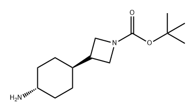 1-Azetidinecarboxylic acid, 3-(trans-4-aminocyclohexyl)-, 1,1-dimethylethyl ester Struktur