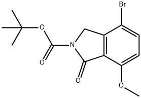 1,1-Dimethylethyl 4-bromo-1,3-dihydro-7-methoxy-1-oxo-2H-isoindole-2-carboxylate Struktur