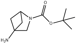 2-Azabicyclo[2.1.1]hexane-2-carboxylic acid, 4-amino-, 1,1-dimethylethyl ester Struktur