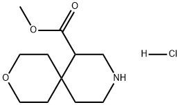 3-Oxa-9-azaspiro[5.5]undecane-7-carboxylic acid, methyl ester, hydrochloride (1:1) Struktur