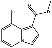 1-Indolizinecarboxylic acid, 8-bromo-, methyl ester Struktur