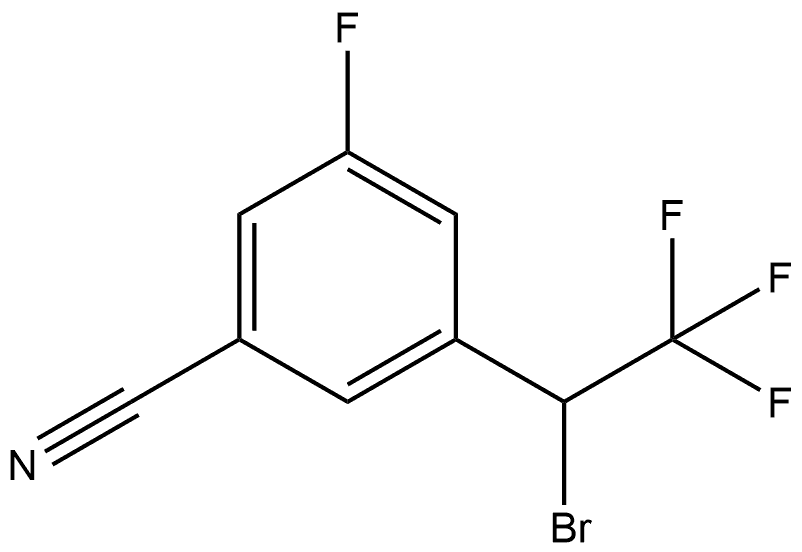 3-(1-Bromo-2,2,2-trifluoroethyl)-5-fluorobenzonitrile Struktur