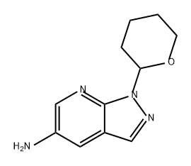 1H-Pyrazolo[3,4-b]pyridin-5-amine, 1-(tetrahydro-2H-pyran-2-yl)- Struktur