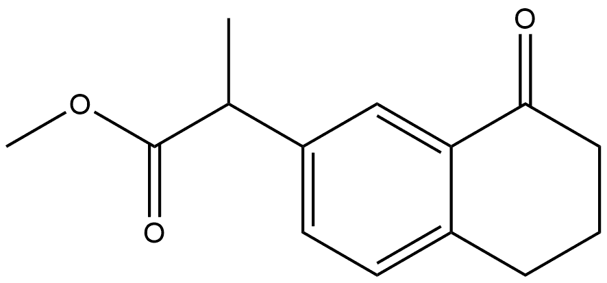 methyl 2-(8-oxo-5,6,7,8-tetrahydronaphthalen-2-yl)propanoate Struktur