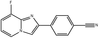 4-(8-Fluoroimidazo[1,2-a]pyridin-2-yl)benzonitrile Struktur