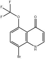 8-Bromo-5-(trifluoromethoxy)quinolin-4(1H)-one Struktur