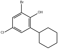 2-Bromo-4-chloro-6-cyclohexylphenol Struktur