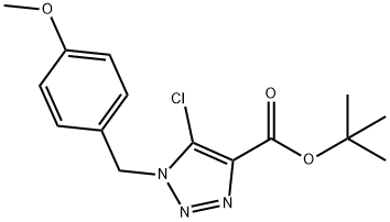 tert-Butyl 5-chloro-1-(4-methoxybenzyl)-1H-1,2,3-triazole-4-carboxylate Struktur